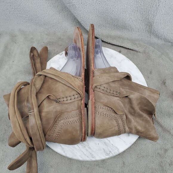 Free People Shoes Womens EU 41 US 9.5-10 Brown Leather Delaney Gladiator Sandals - Picture 10 of 11